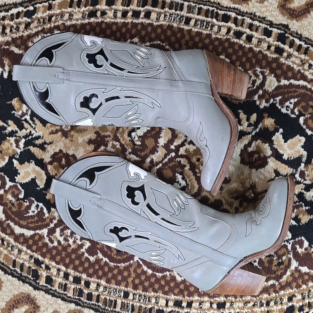 Vintage Miss Capezio Eagle Boots Cowgirl Cowboy Boots Leather Western 90s Y2K